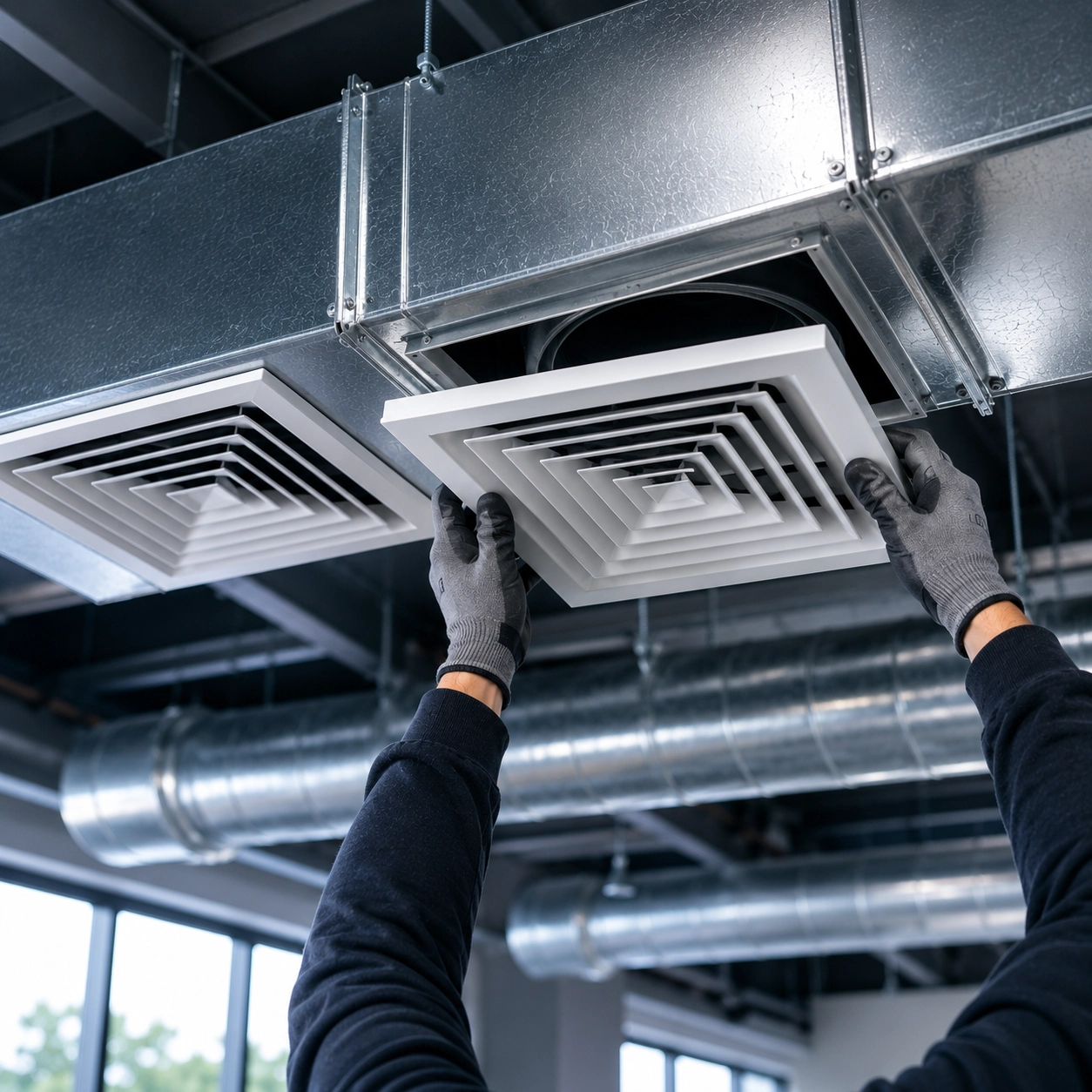 Commercial air ducts cleaning