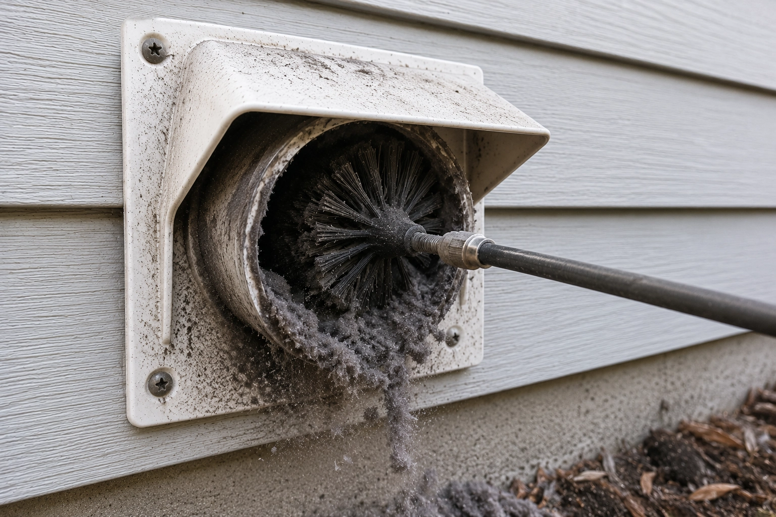 lint clogged dryer vent